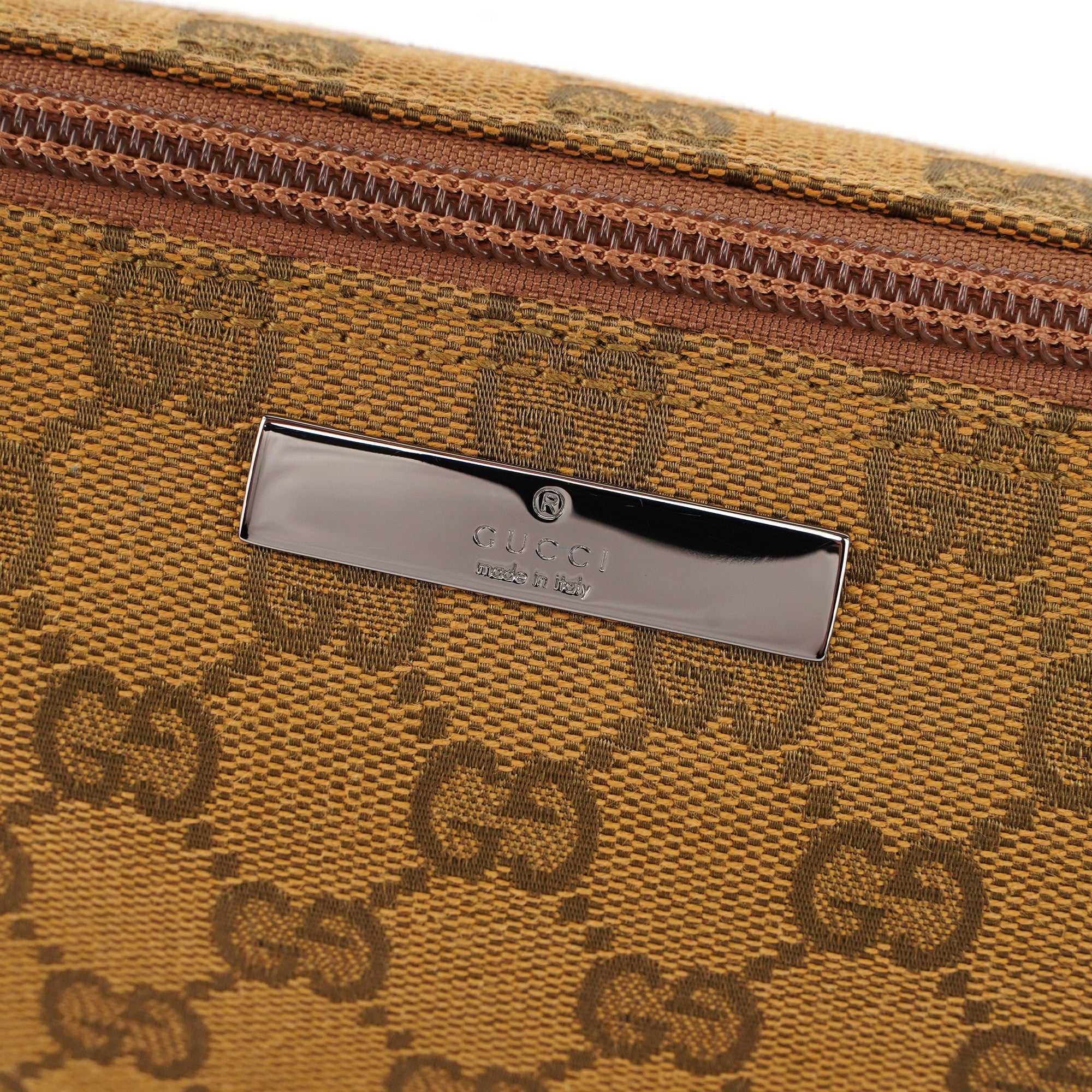 07198 Light Brown GG Boat Pochette