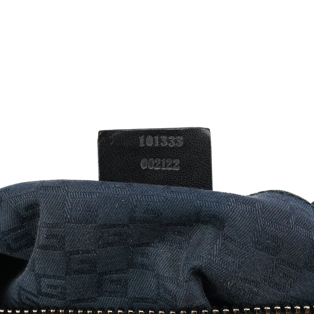 101333 Black Leather Hobo Shoulder Bag