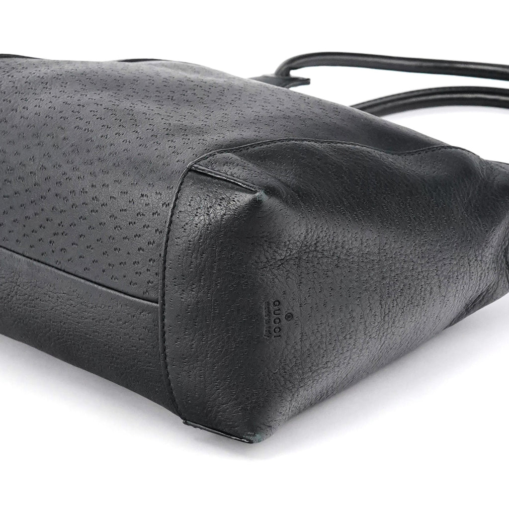 101333 Black Leather Hobo Shoulder Bag