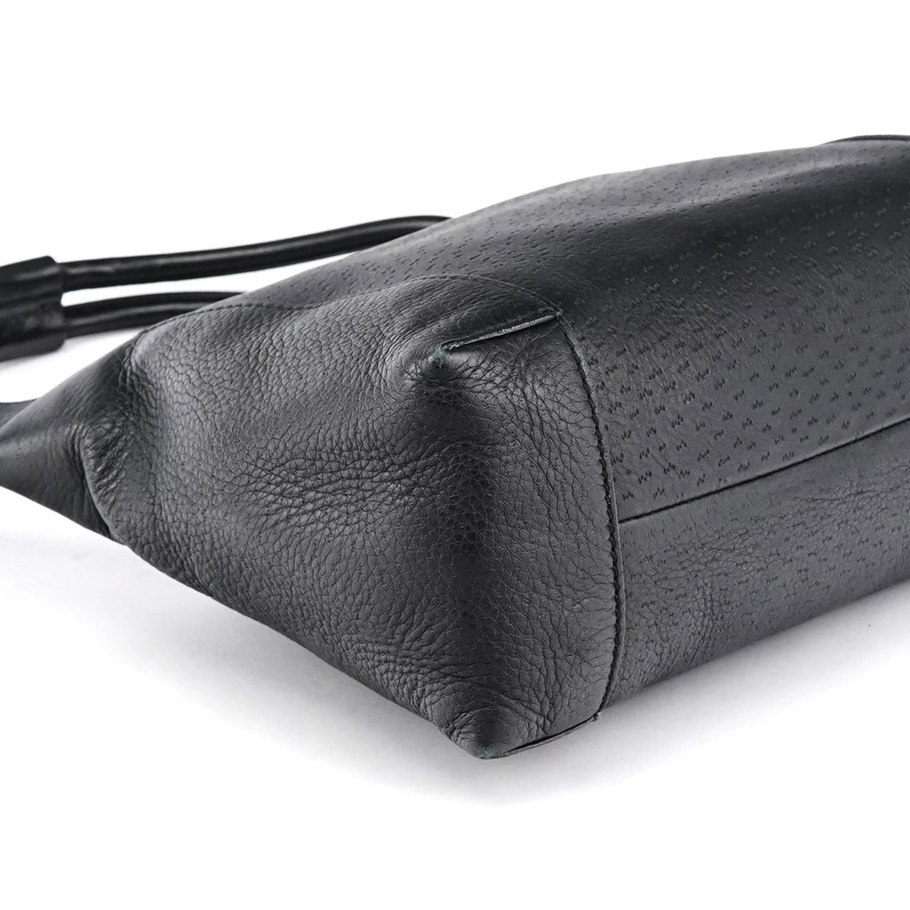101333 Black Leather Hobo Shoulder Bag