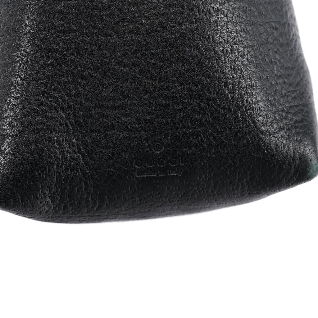101333 Black Leather Hobo Shoulder Bag