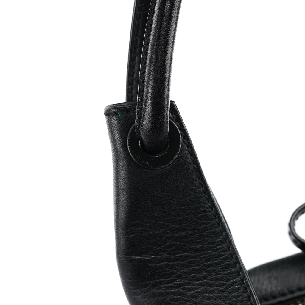101333 Black Leather Hobo Shoulder Bag