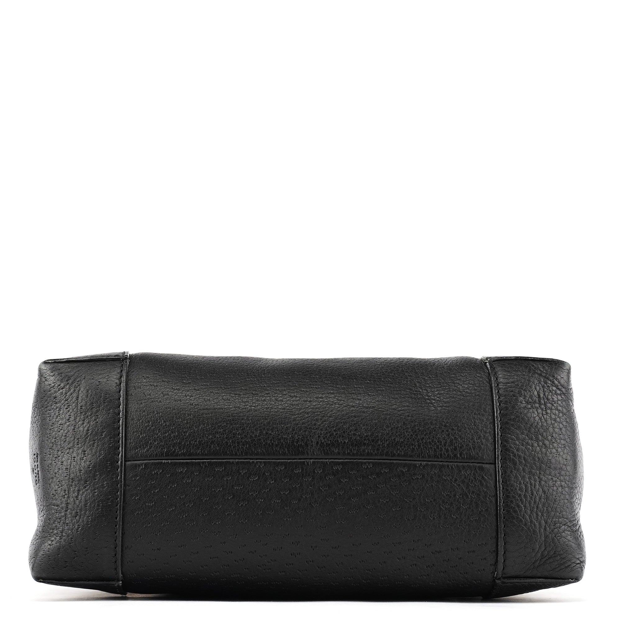 101333 Black Leather Hobo Shoulder Bag