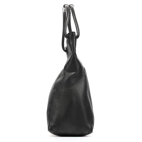 101333 Black Leather Hobo Shoulder Bag