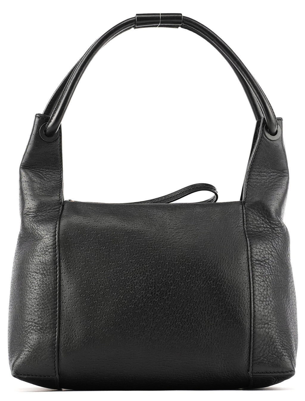 101333 Black Leather Hobo Shoulder Bag