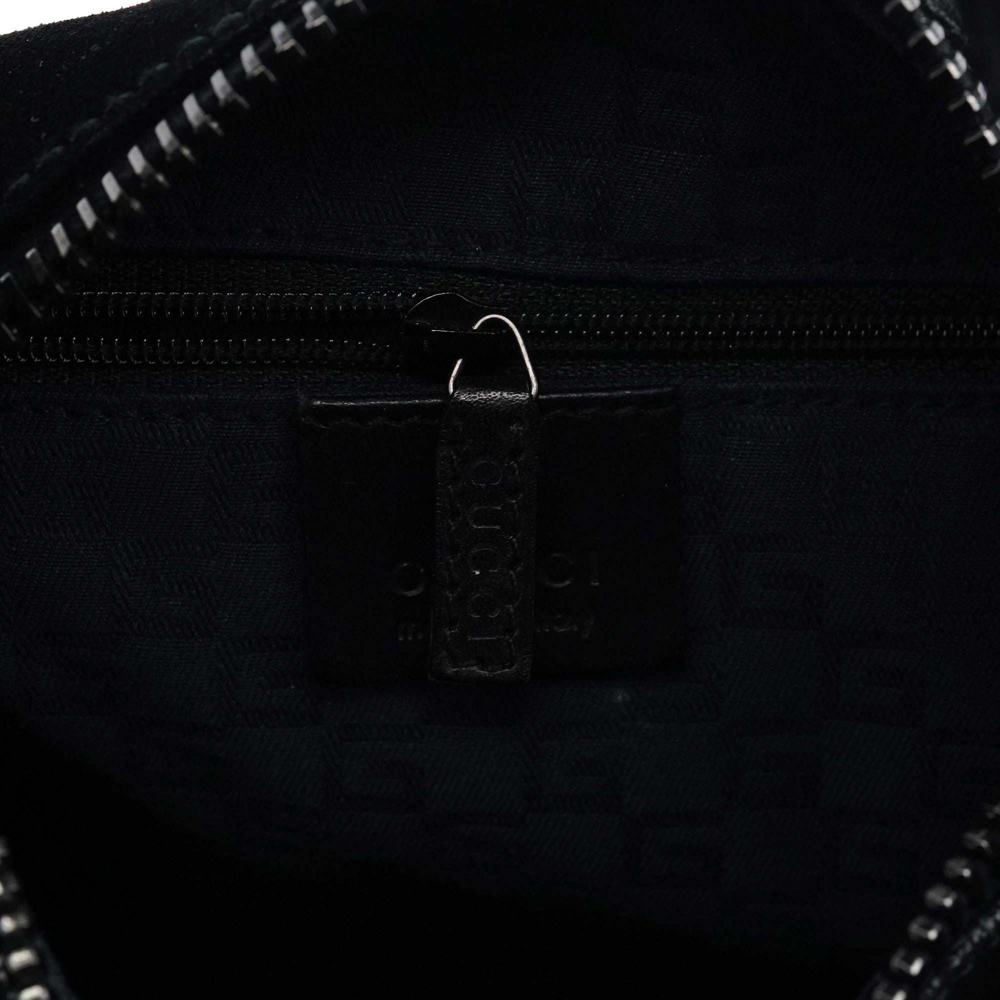 101333 Black Suede Hobo Shoulder Bag