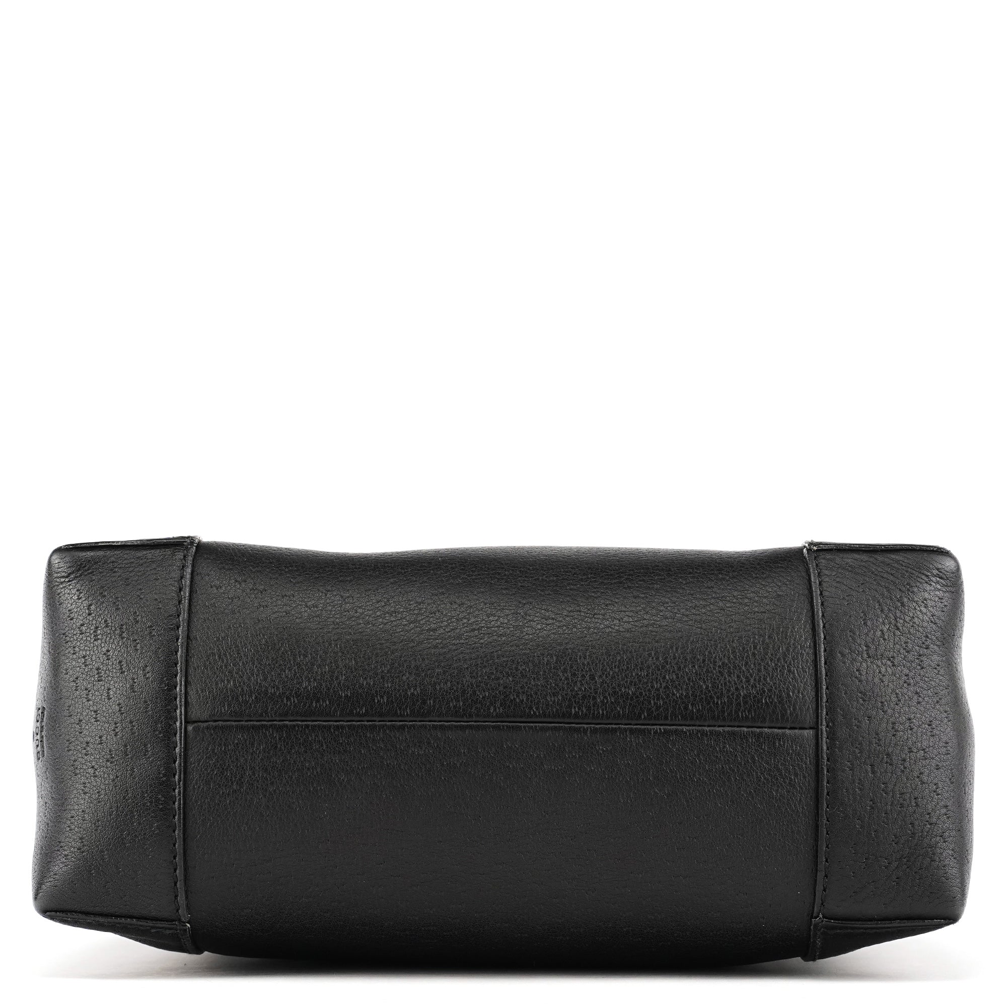 101333 Black Textured Leather Shoulder Bag