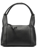 101333 Black Textured Leather Shoulder Bag