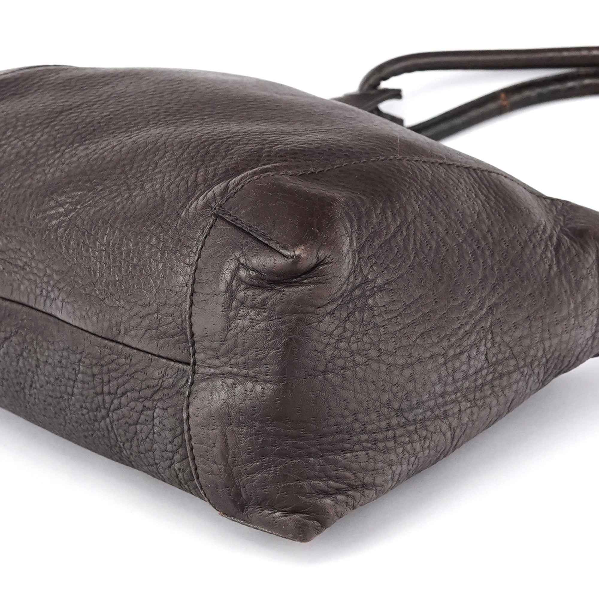 101333 Brown Leather Hobo Shoulder Bag