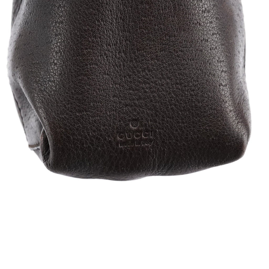 101333 Brown Leather Hobo Shoulder Bag