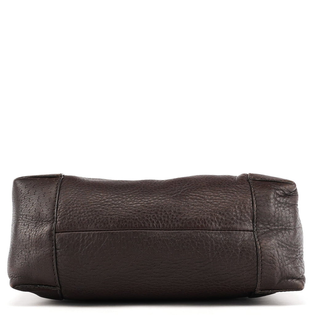 101333 Brown Leather Hobo Shoulder Bag