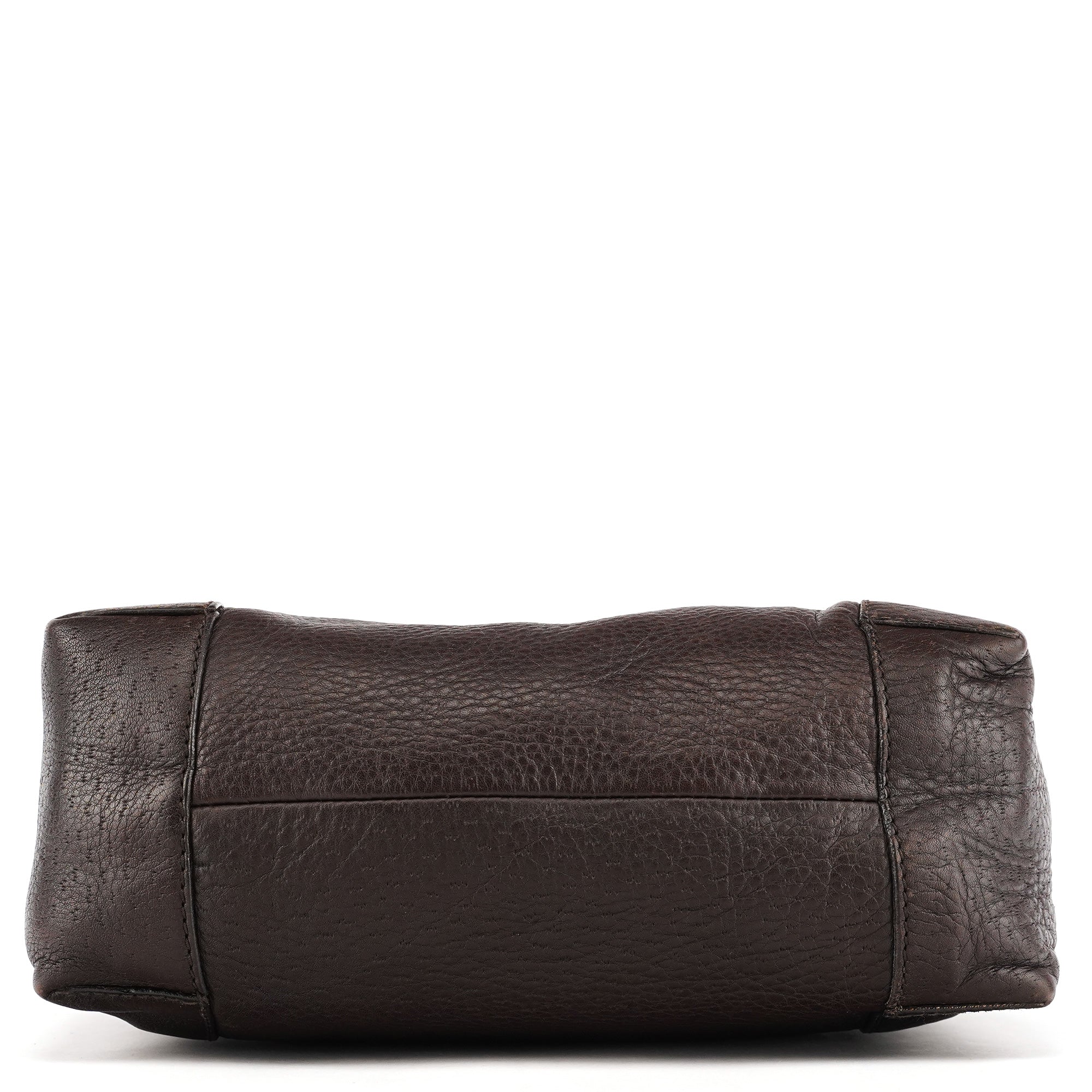101333 Brown Leather Hobo Shoulder Bag
