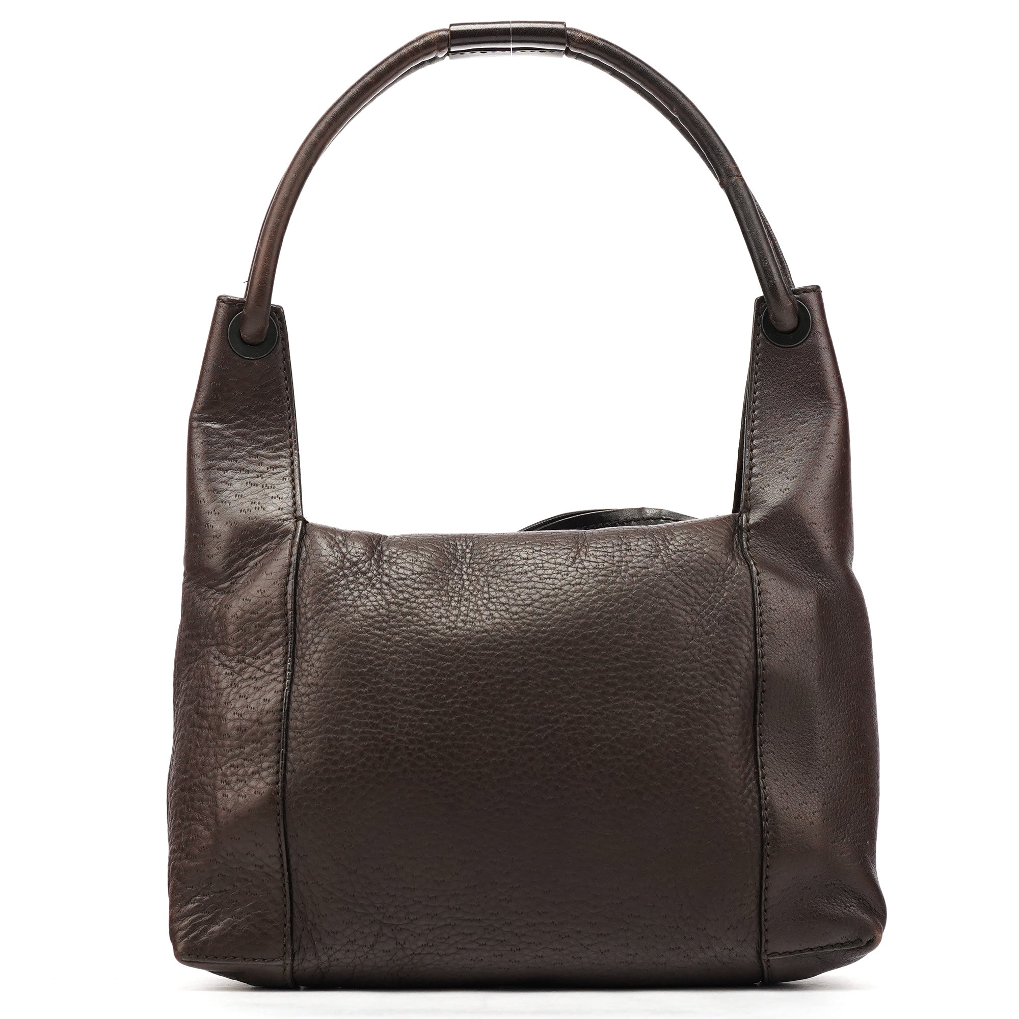 101333 Brown Leather Hobo Shoulder Bag