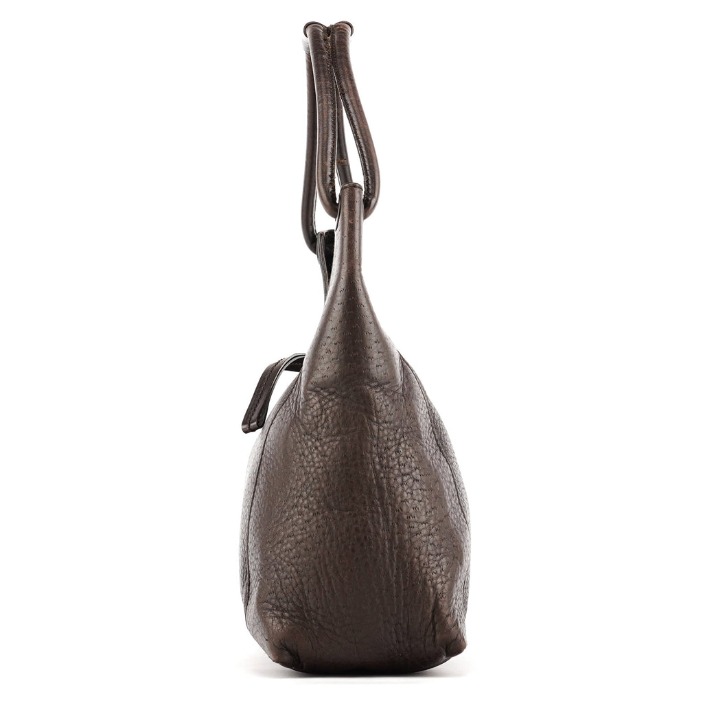 101333 Brown Leather Hobo Shoulder Bag