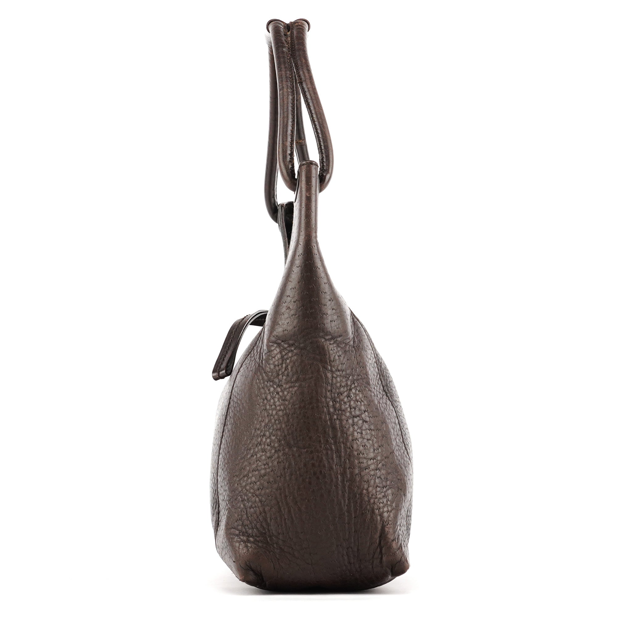 101333 Brown Leather Hobo Shoulder Bag