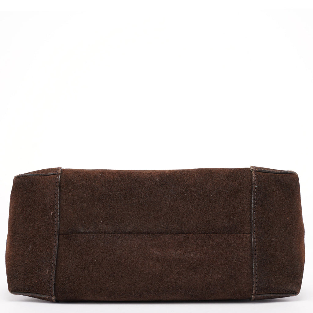 101333 Brown Suede Hobo Shoulder Bag