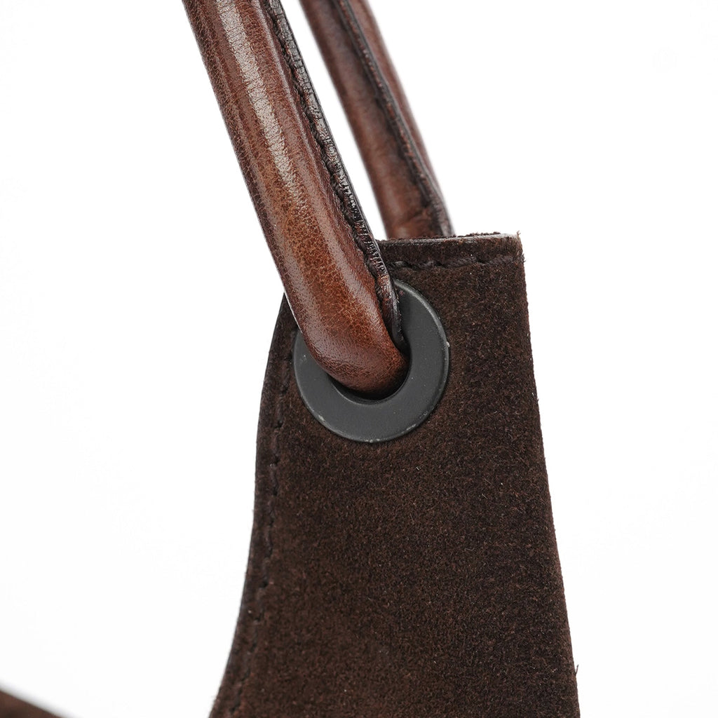 101333 Brown Suede Hobo Shoulder Bag