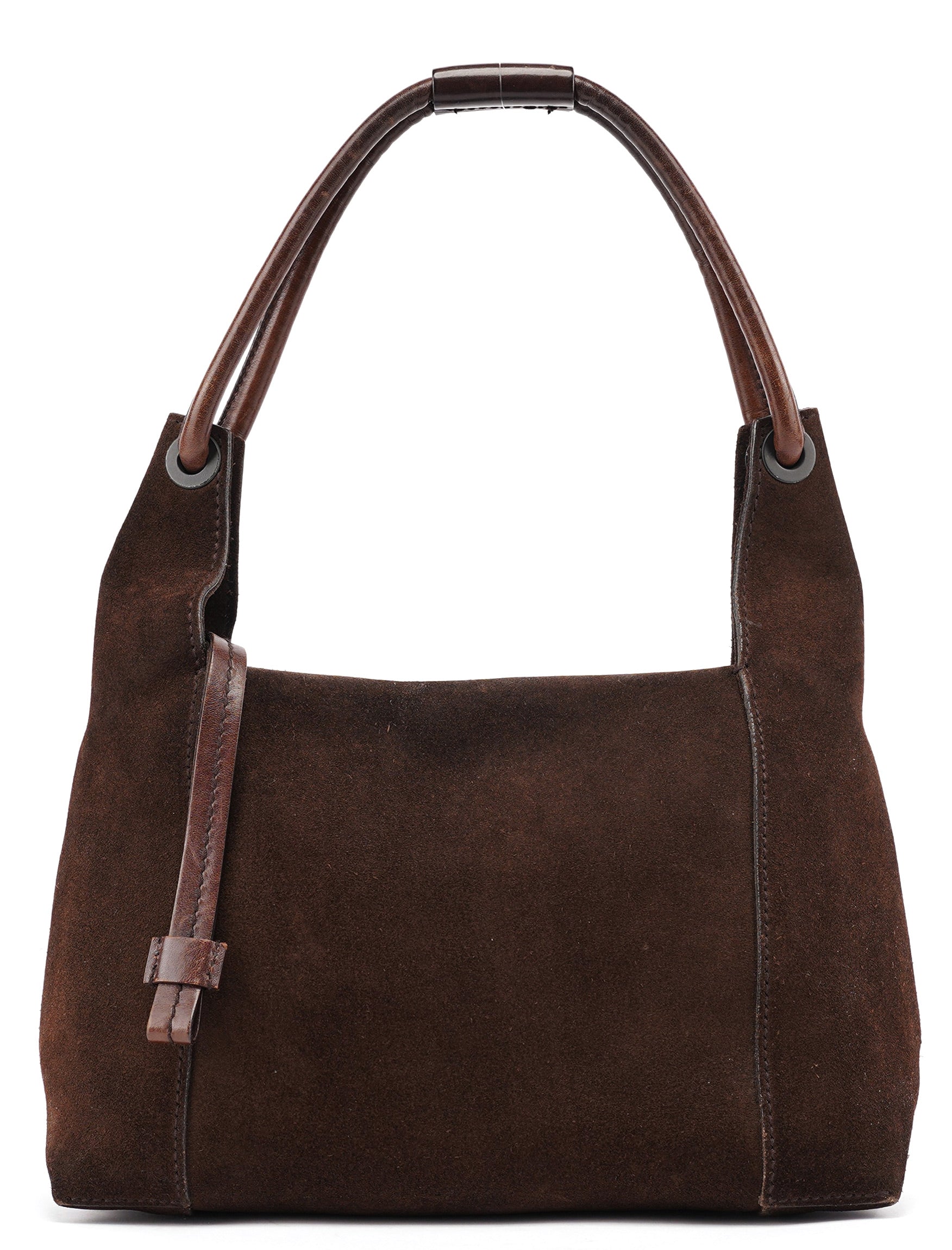 101333 Brown Suede Hobo Shoulder Bag