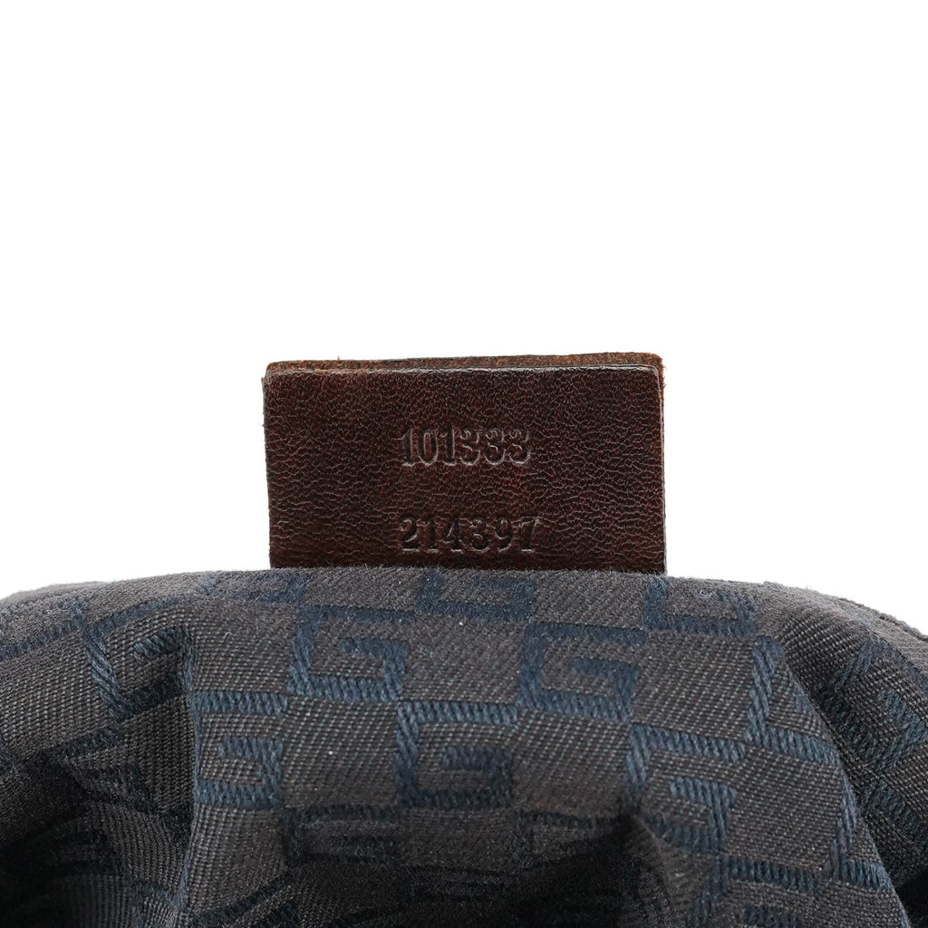 101333 Brown Suede Hobo Shoulder Bag