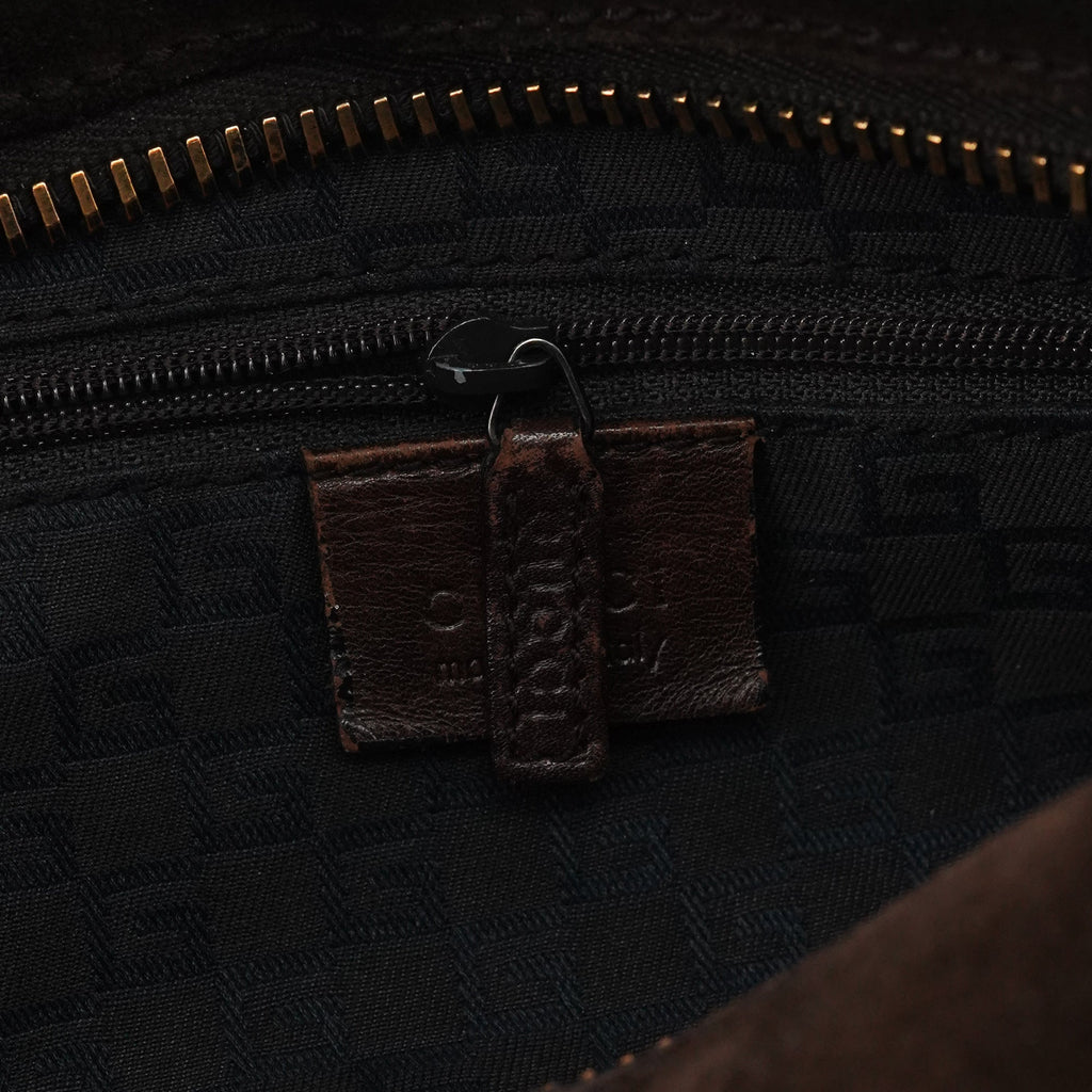 101333 Brown Suede Hobo Shoulder Bag