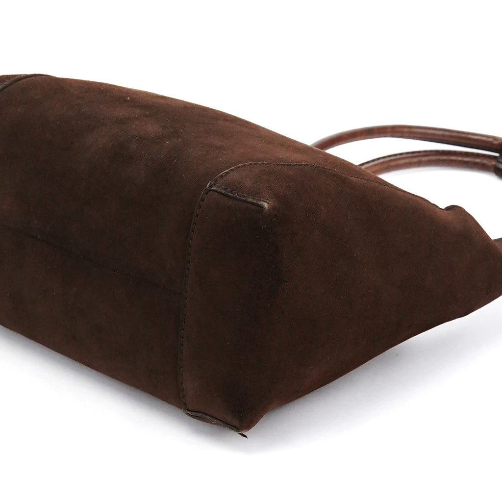101333 Brown Suede Hobo Shoulder Bag