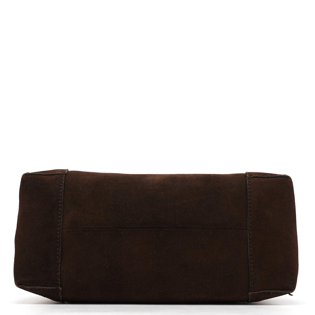 101333 Brown Suede Hobo Shoulder Bag