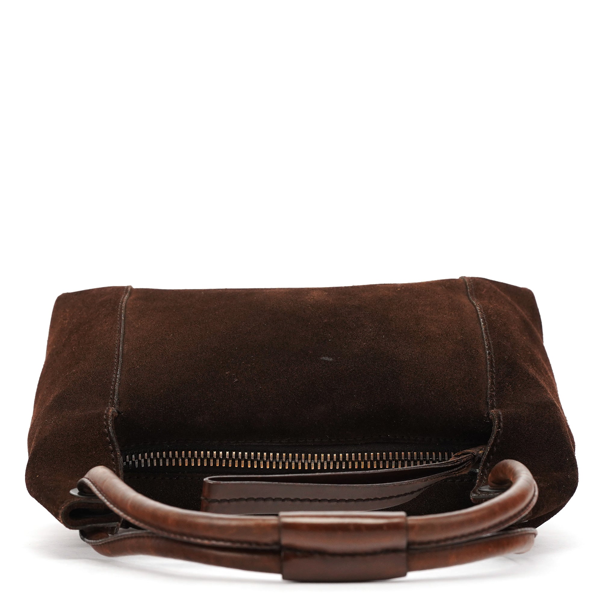 101333 Brown Suede Hobo Shoulder Bag