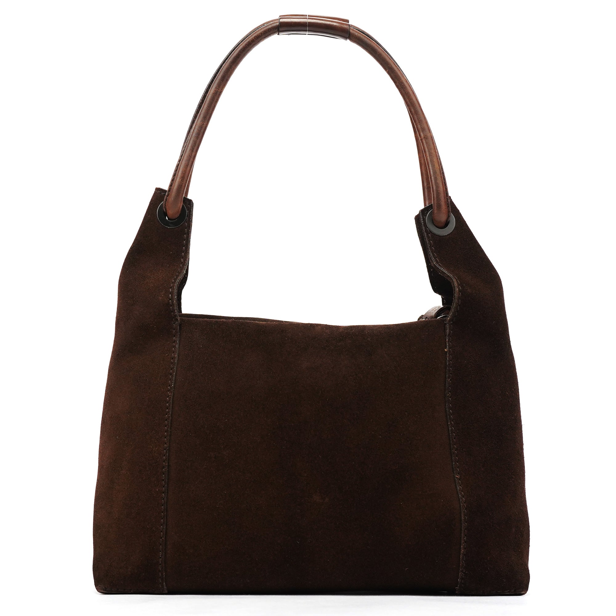 101333 Brown Suede Hobo Shoulder Bag