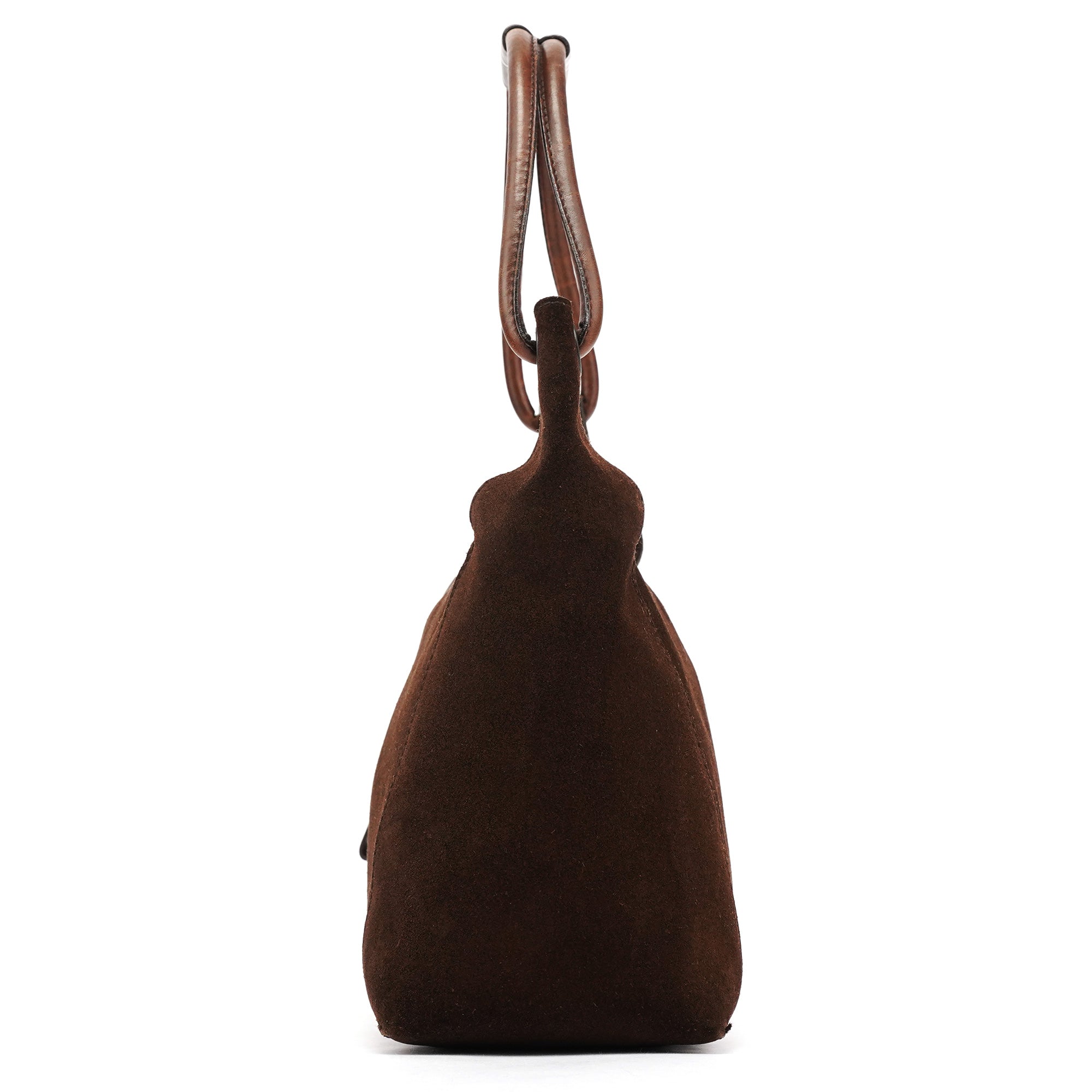 101333 Brown Suede Hobo Shoulder Bag