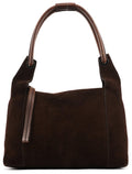 101333 Brown Suede Hobo Shoulder Bag