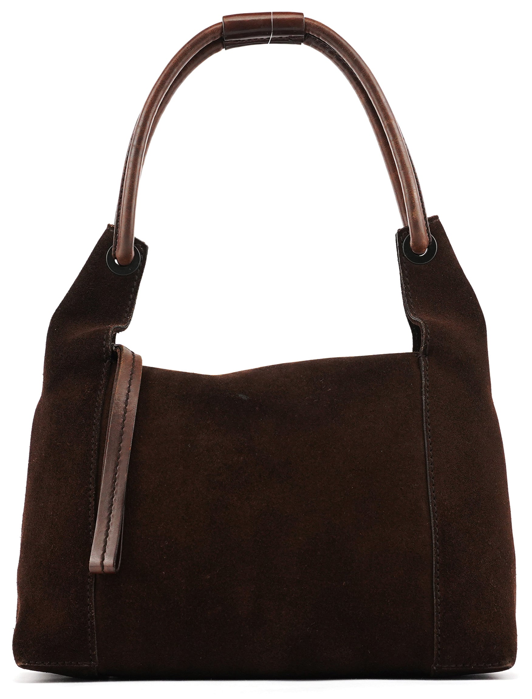101333 Brown Suede Hobo Shoulder Bag