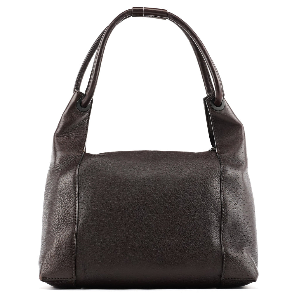 101333 Dark Brown Leather Shoulder Bag