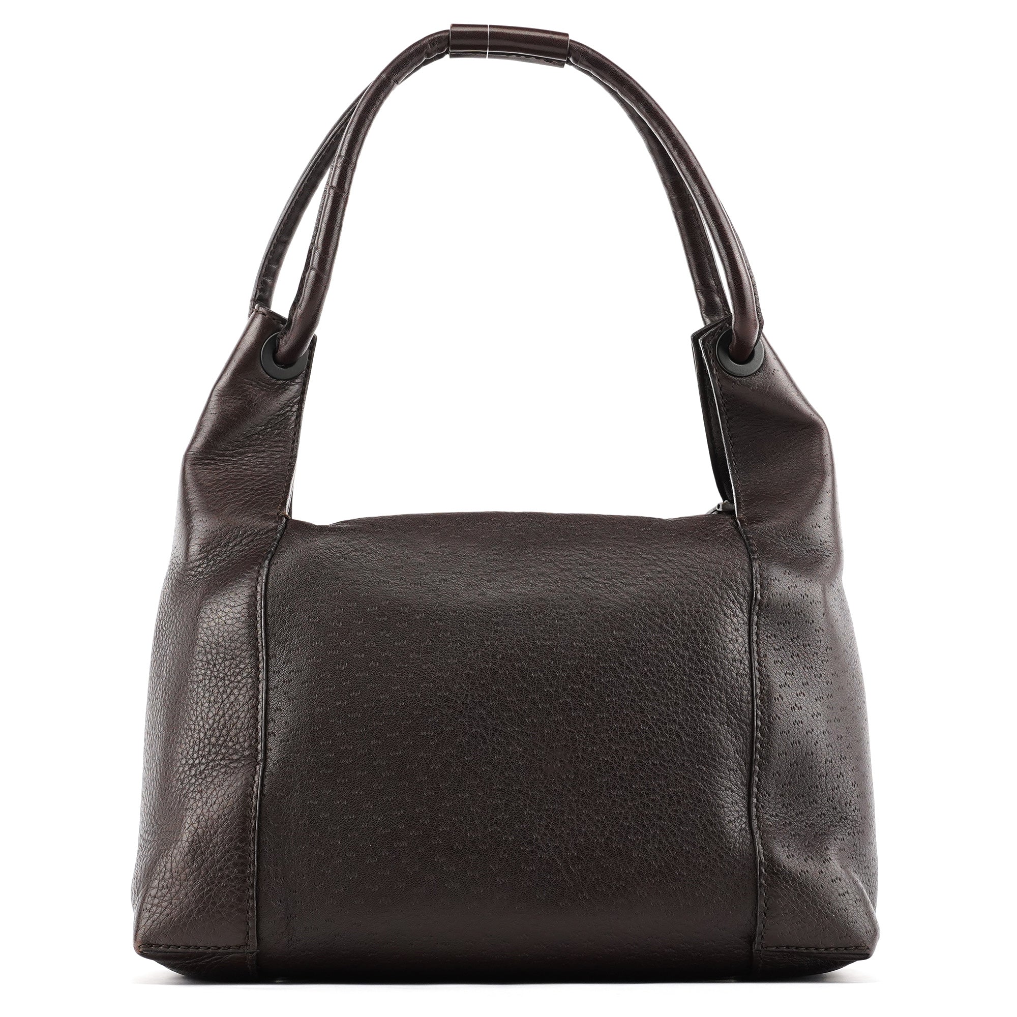 101333 Dark Brown Leather Shoulder Bag