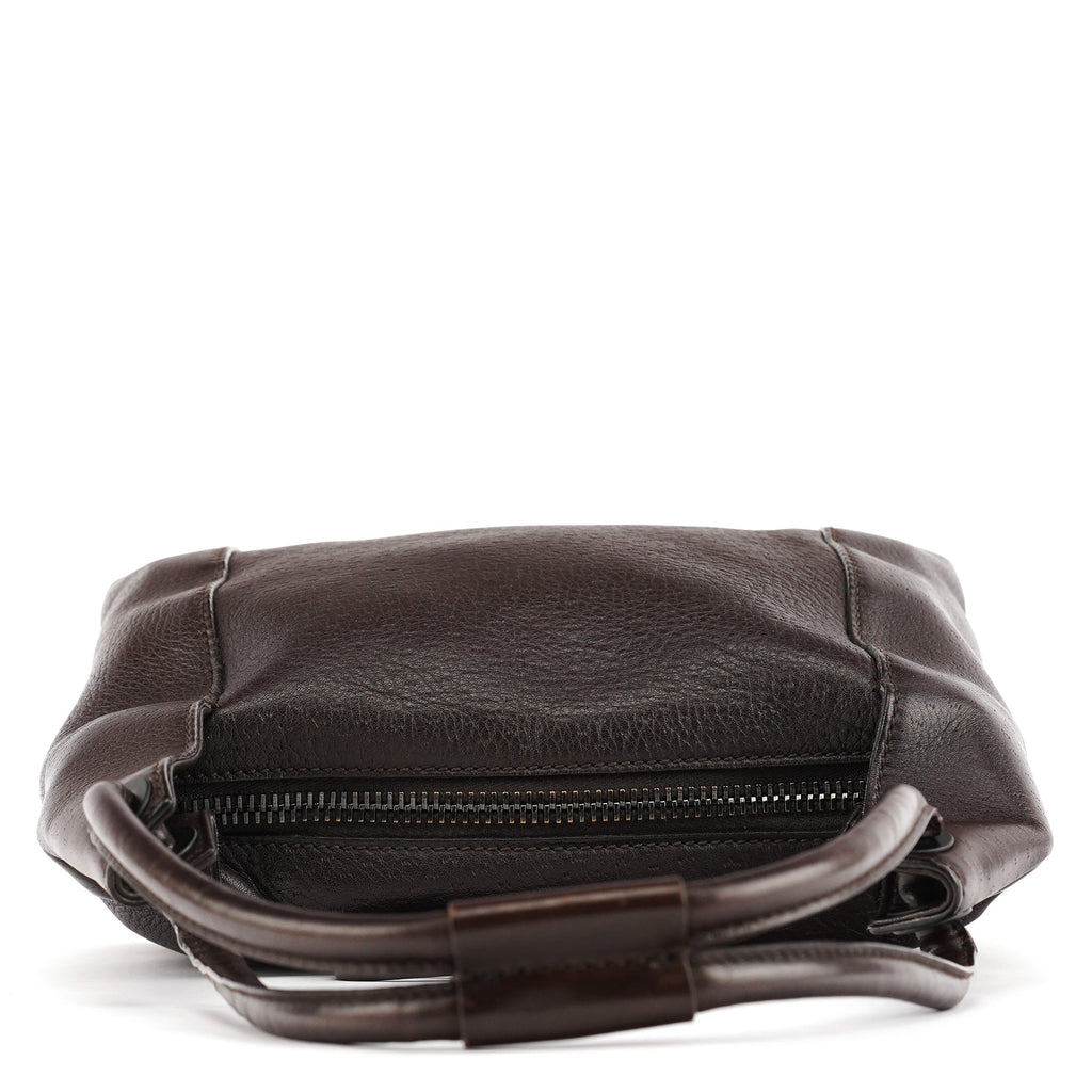 101333 Dark Brown Leather Shoulder Bag