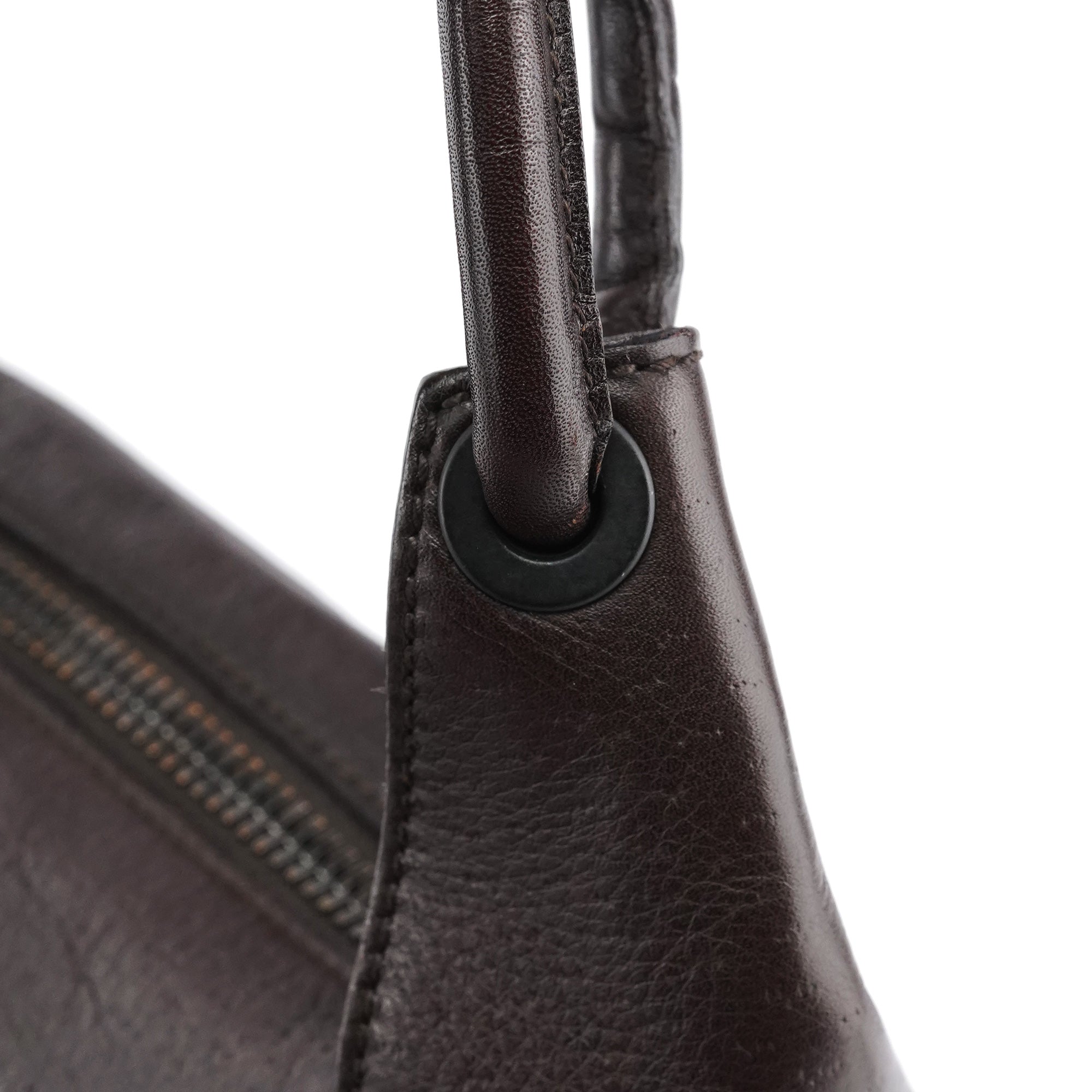 101333 Dark Brown Leather Shoulder Bag