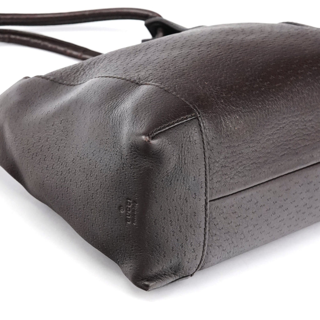 101333 Dark Brown Leather Shoulder Bag