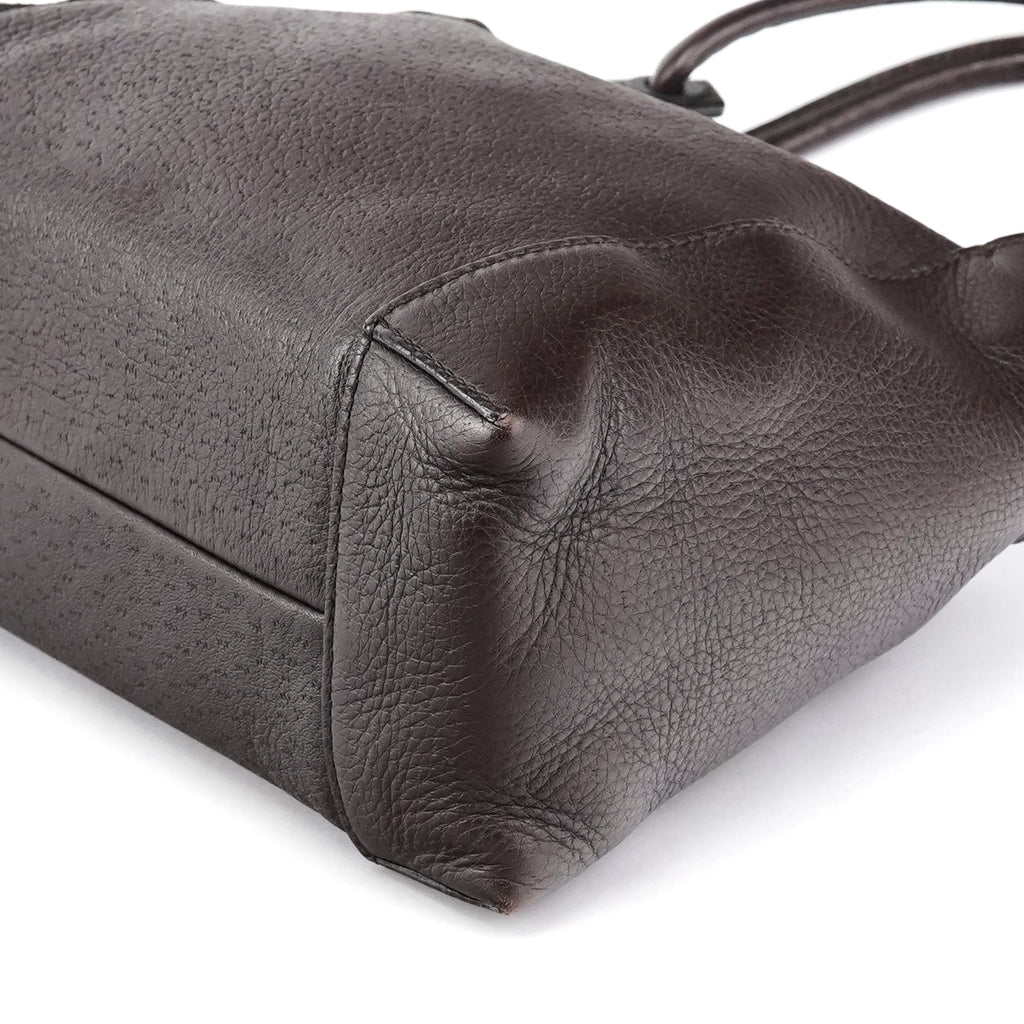 101333 Dark Brown Leather Shoulder Bag