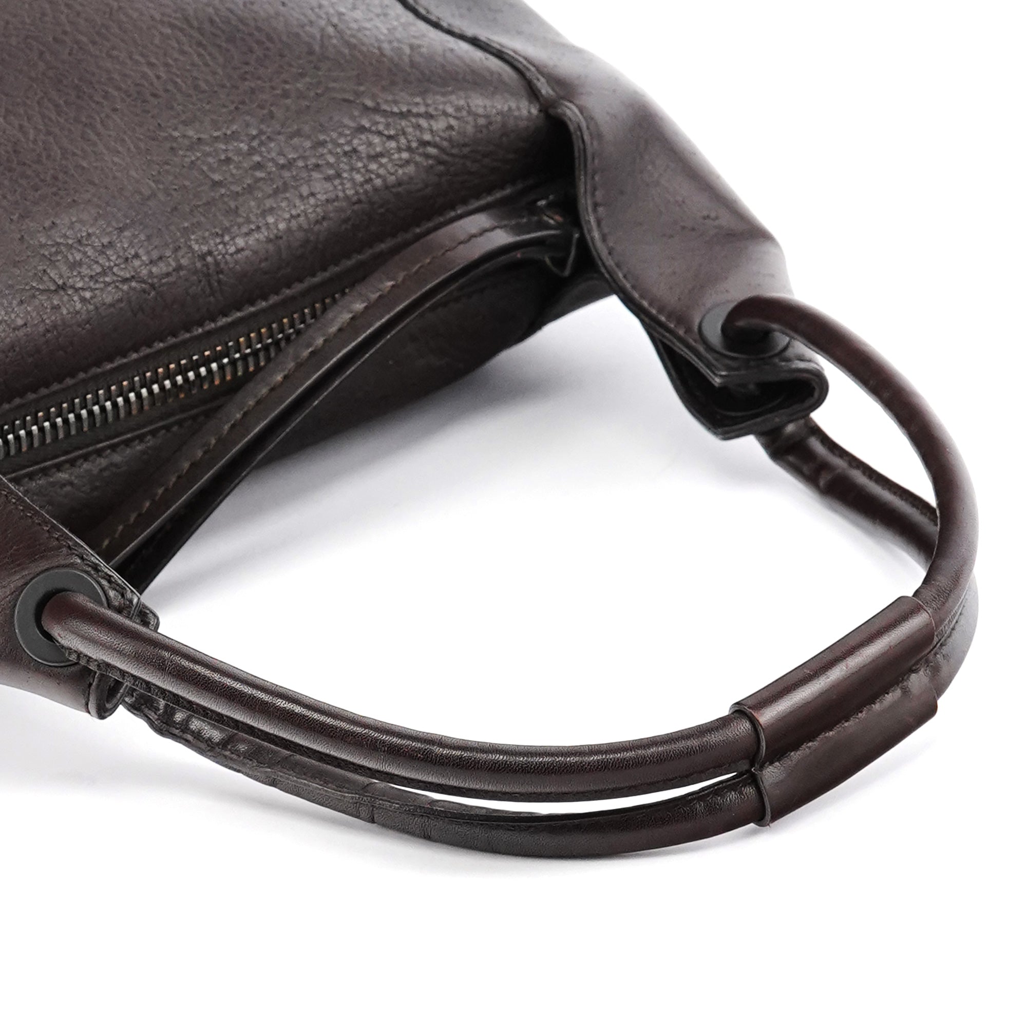 101333 Dark Brown Leather Shoulder Bag