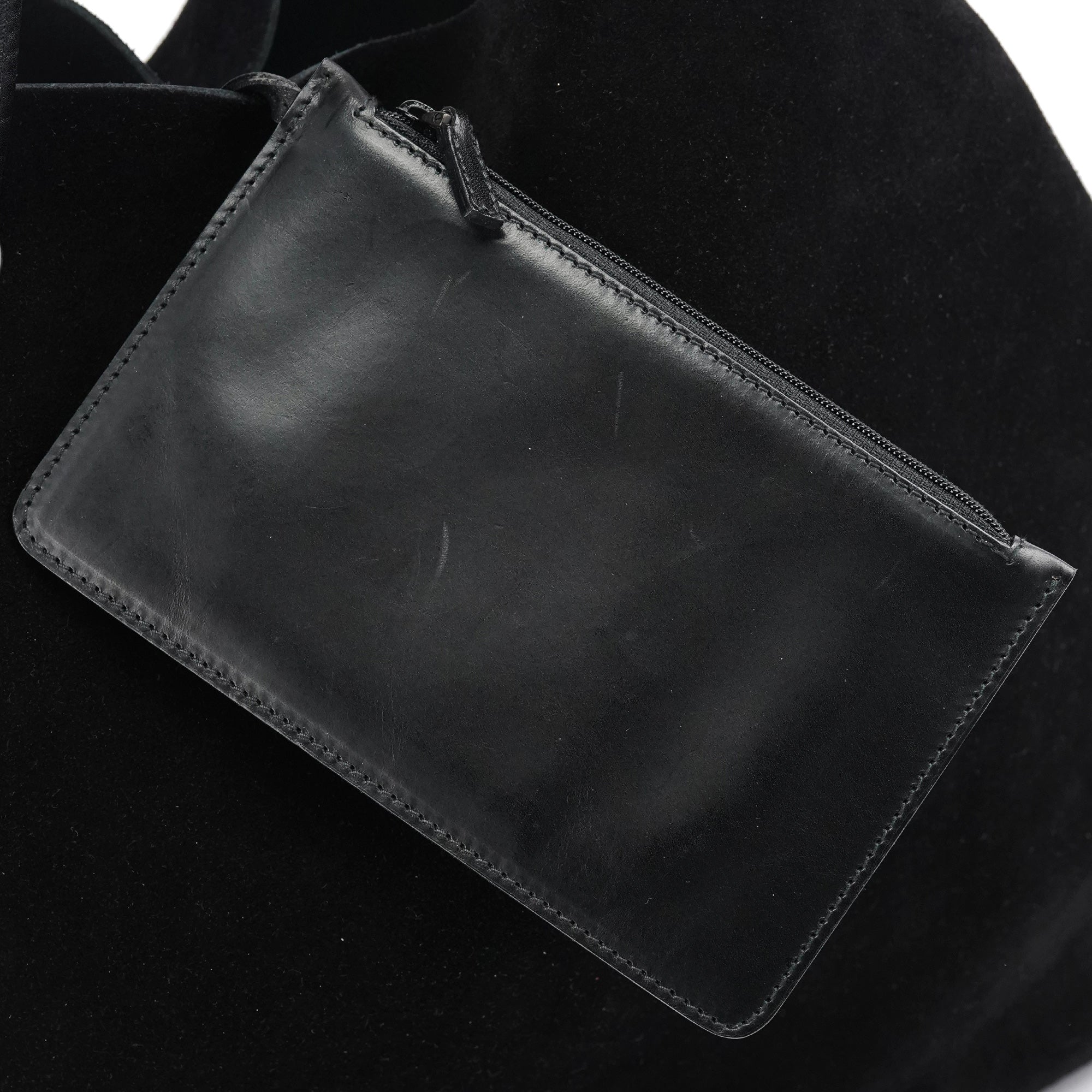101340 Black Suede Tote Bag
