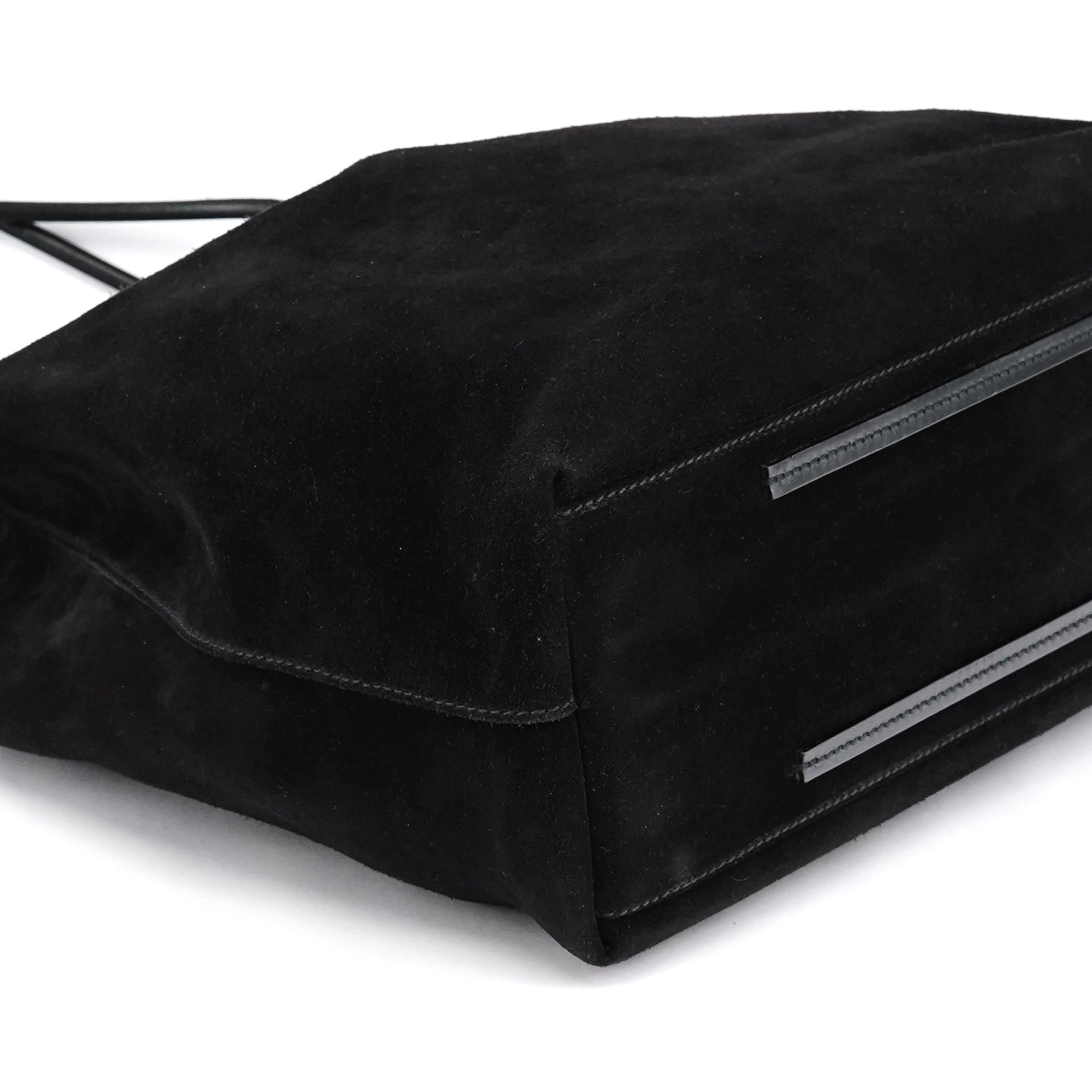 101340 Black Suede Tote Bag
