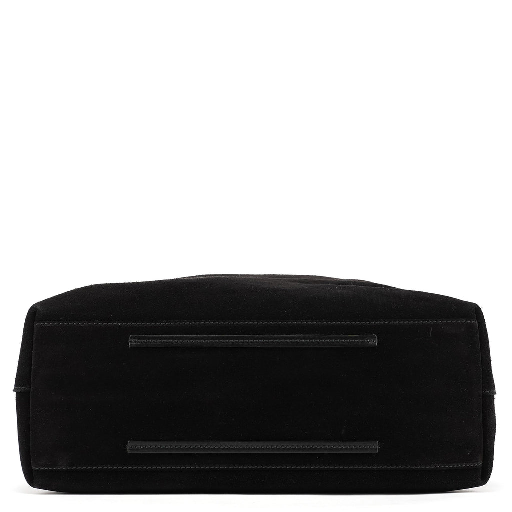 101340 Black Suede Tote Bag