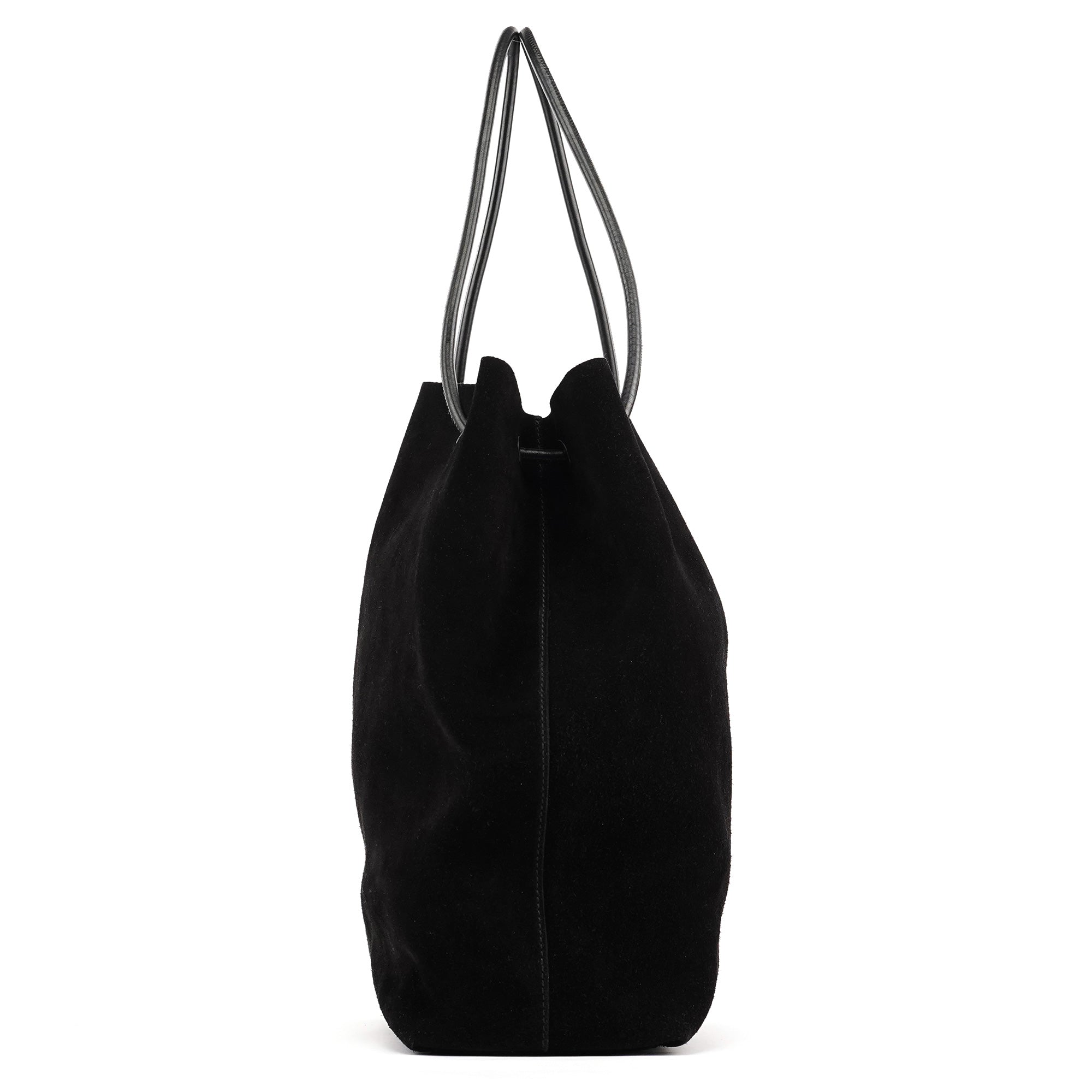101340 Black Suede Tote Bag