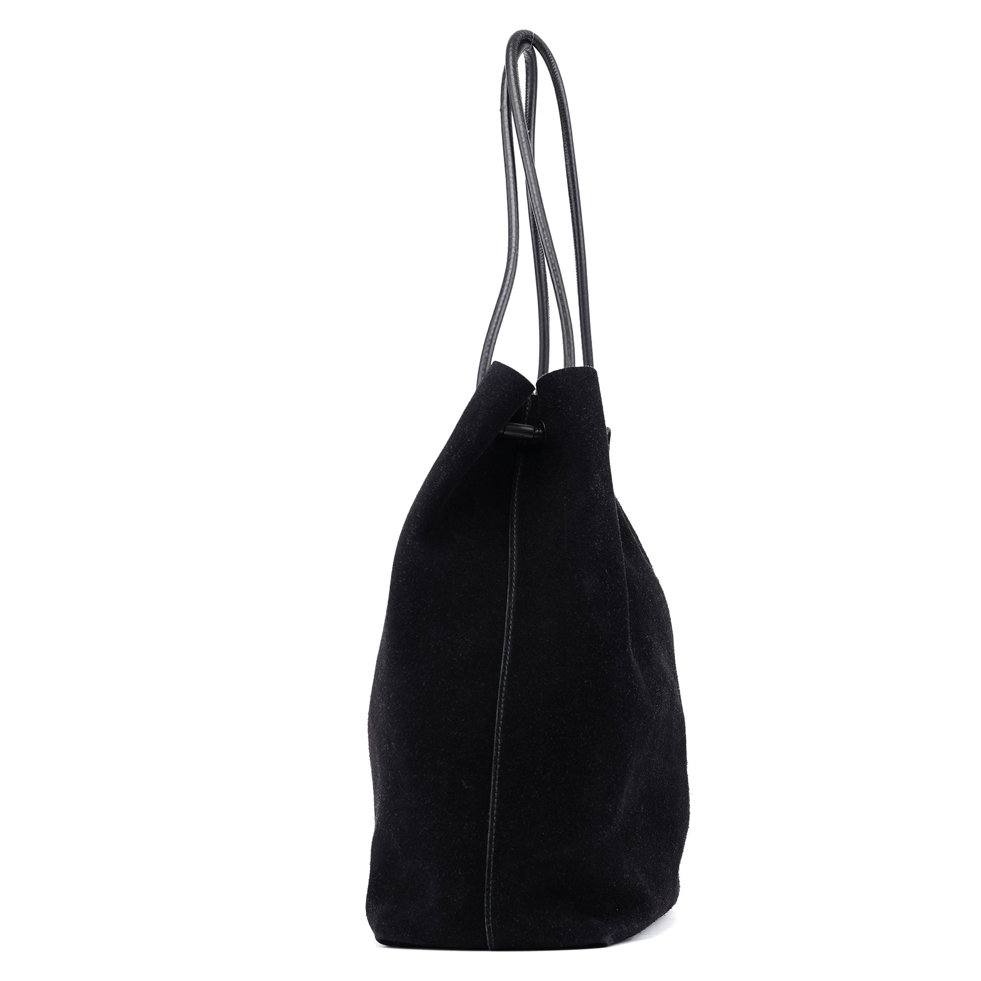 101340 Black Suede Tote Bag
