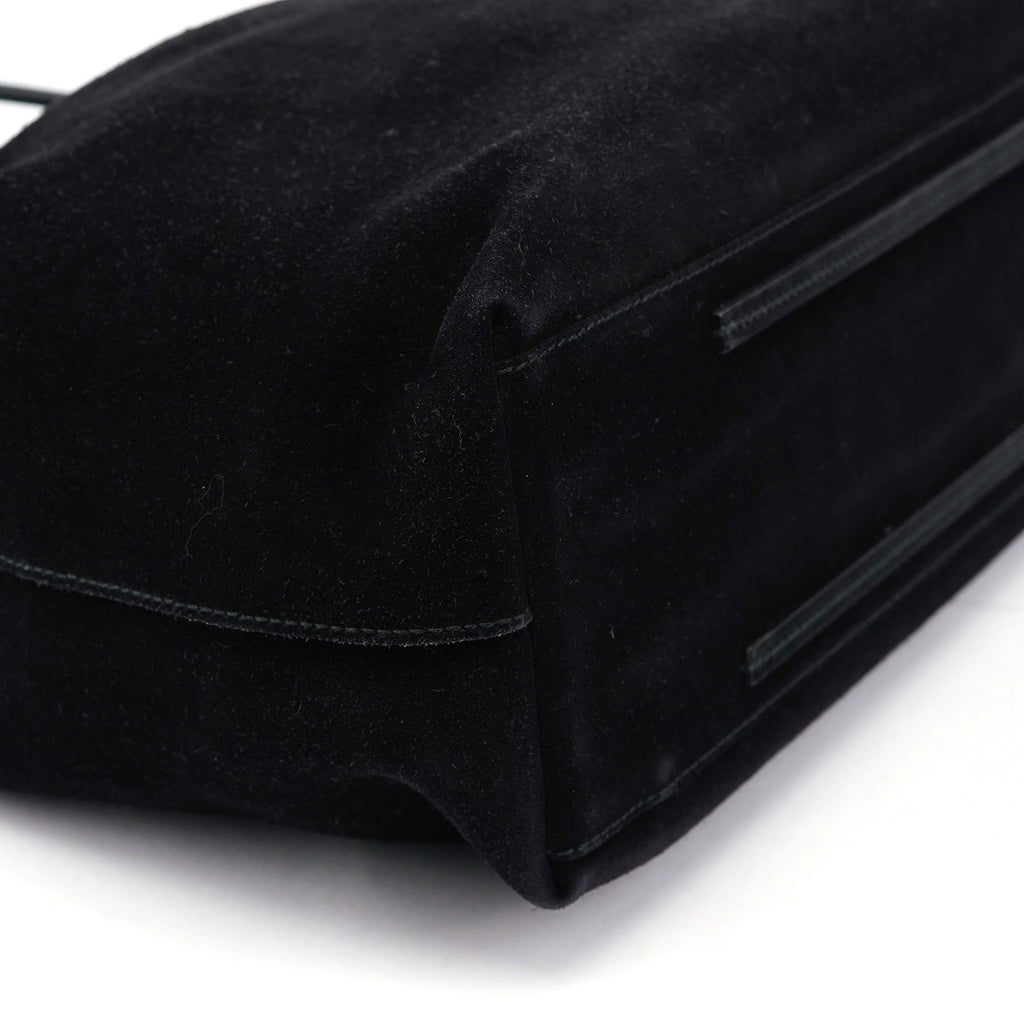 101340 Black Suede Tote Bag