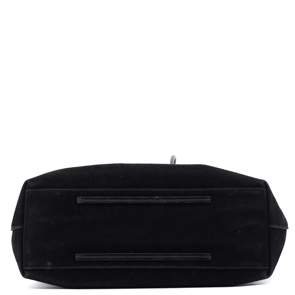 101340 Black Suede Tote Bag