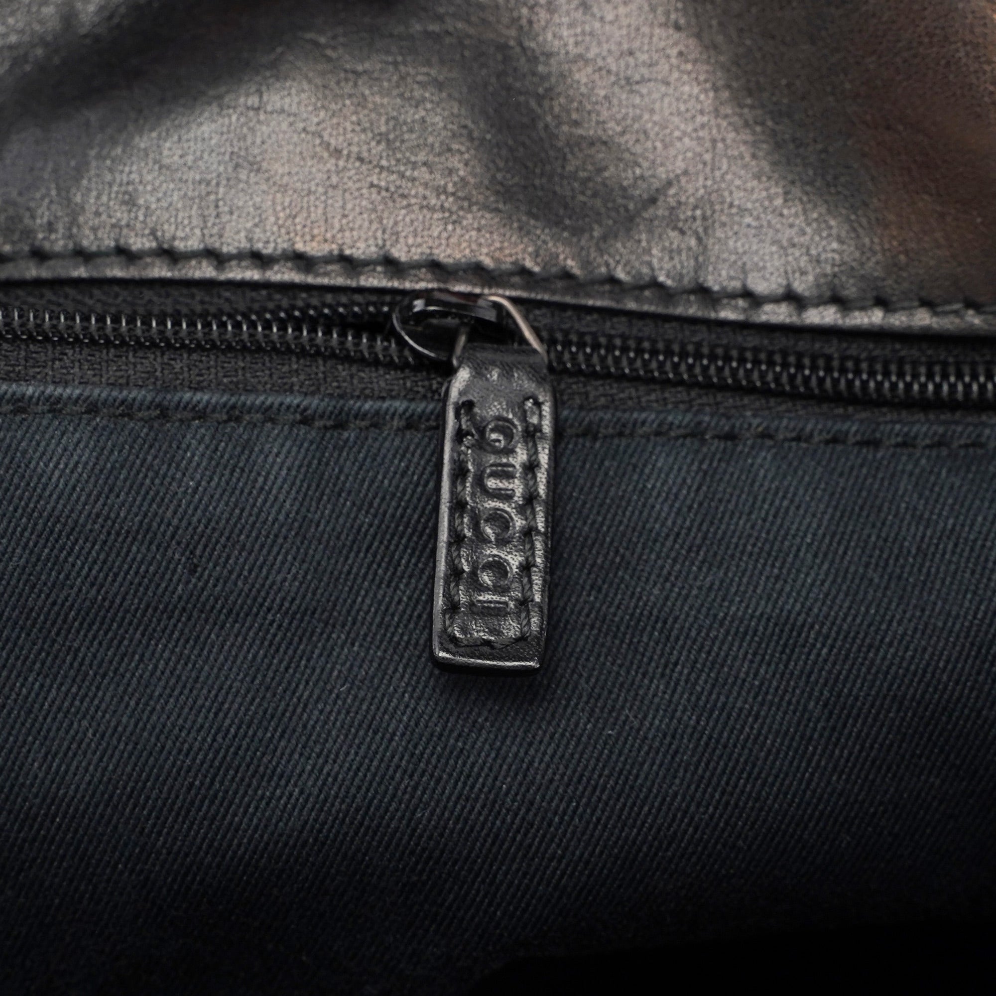 101341 Anthracite GG Denim Shoulder Bag
