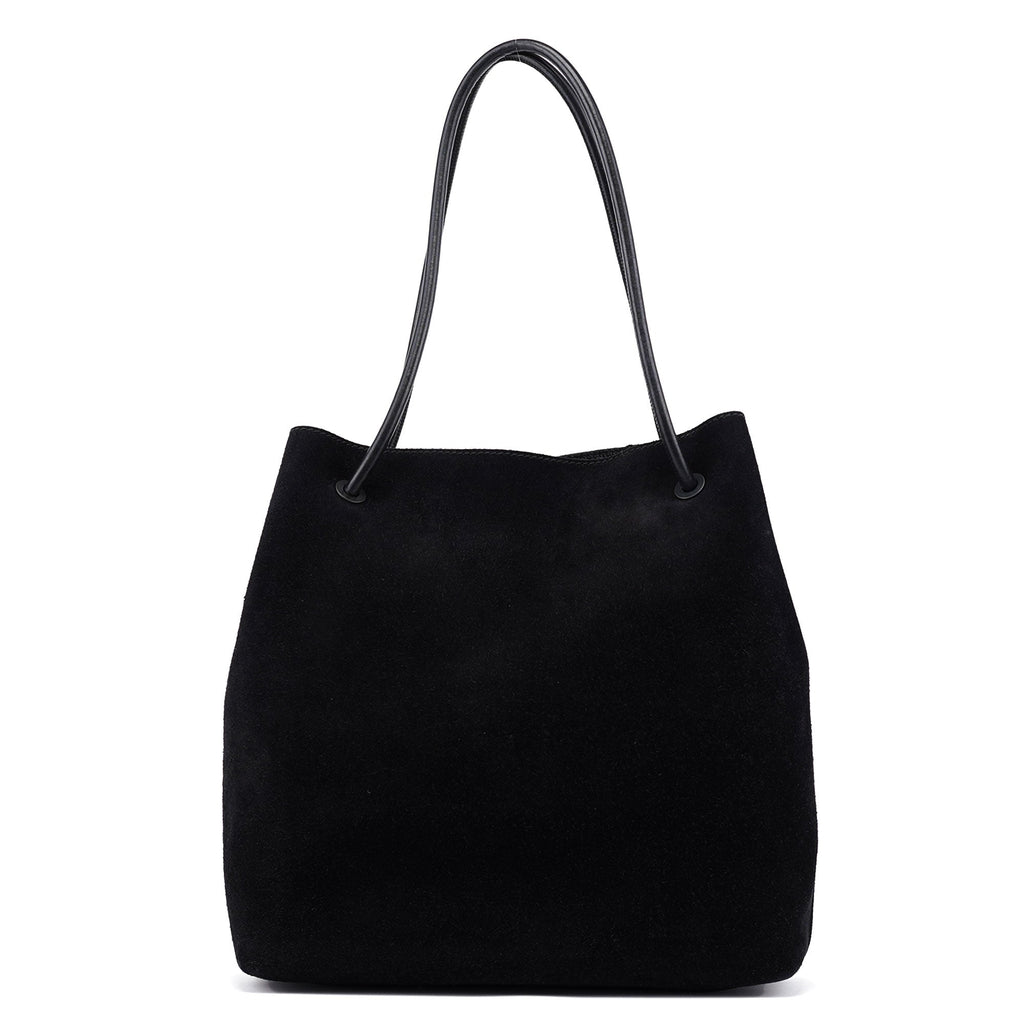 101341 Black Suede Tote Bag