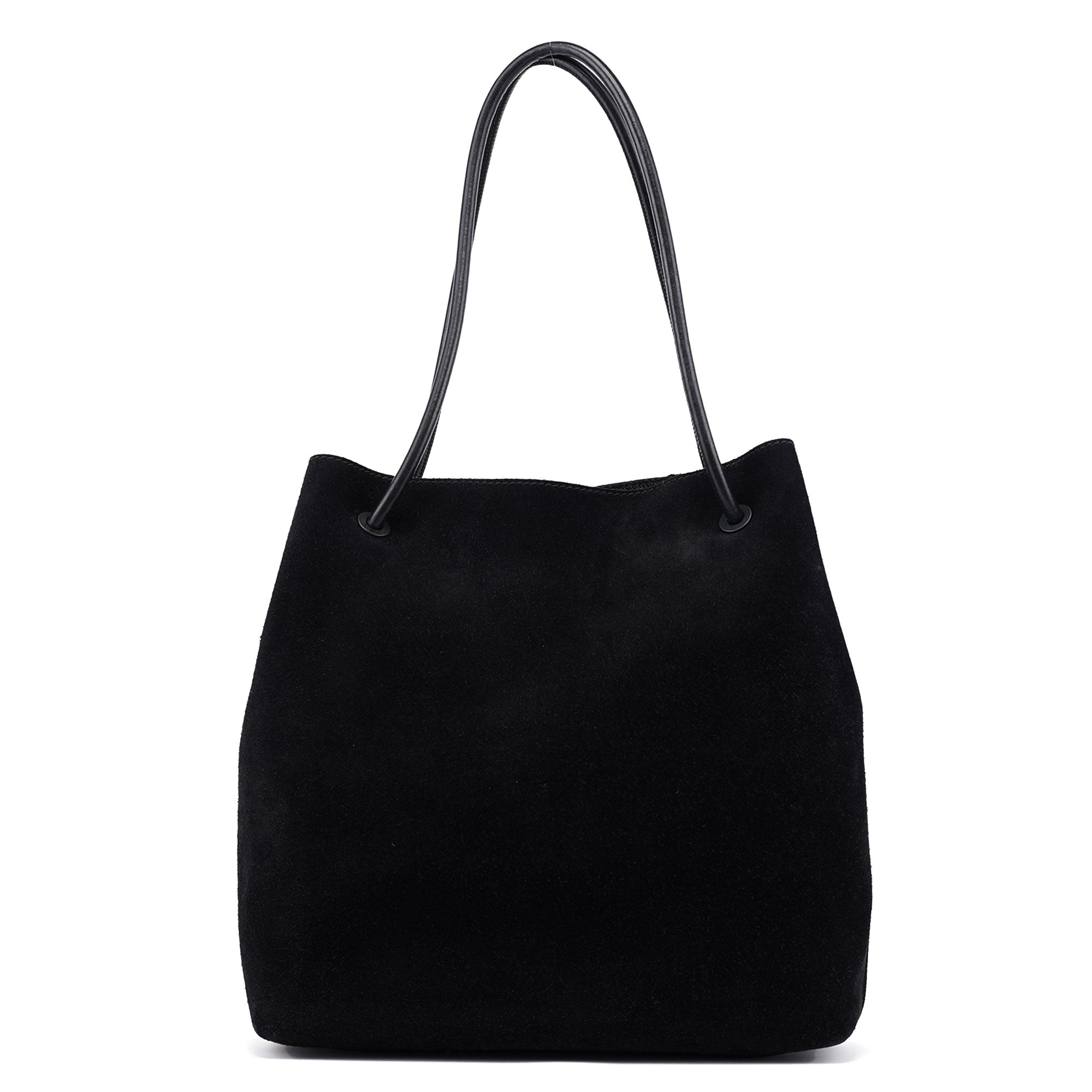 101341 Black Suede Tote Bag