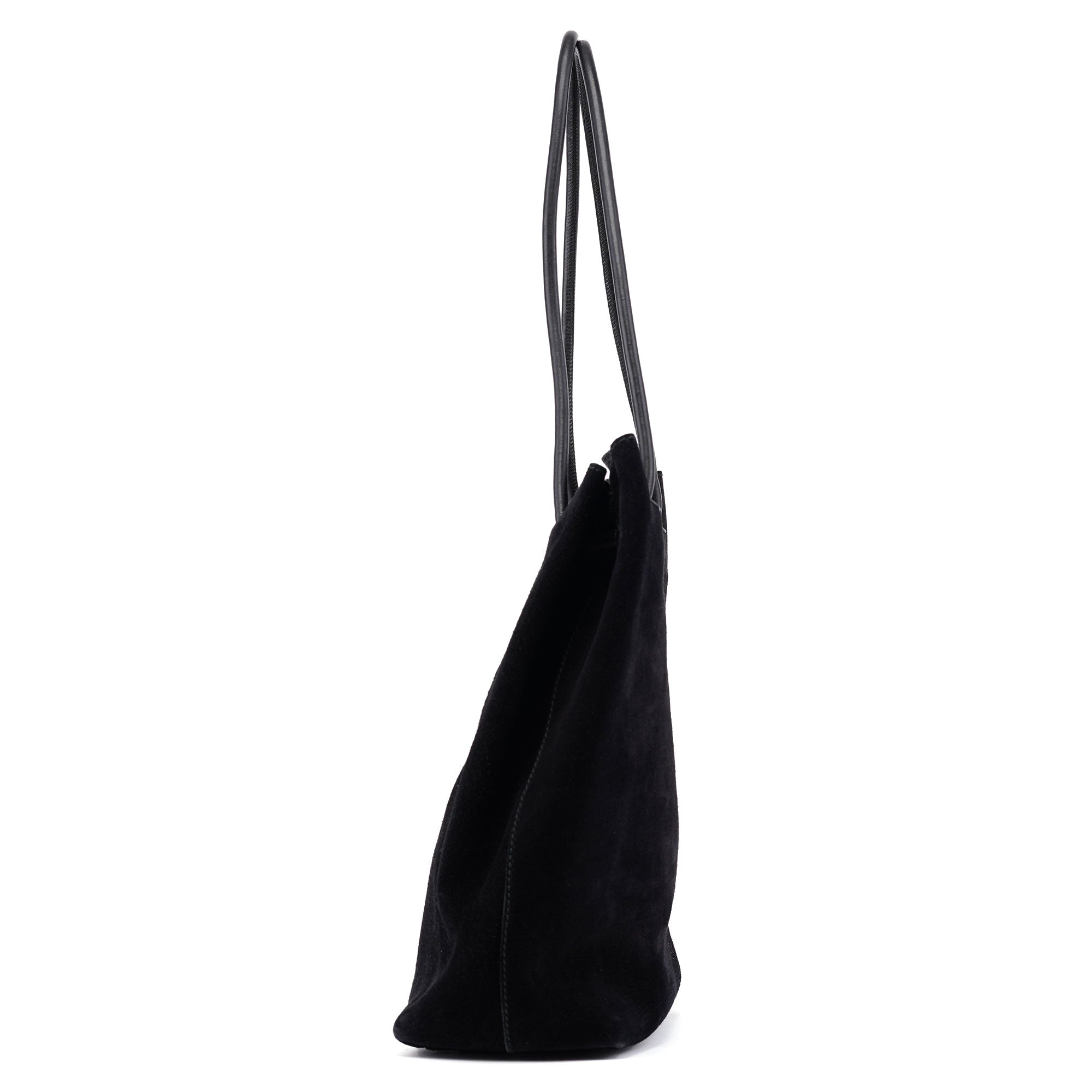 101341 Black Suede Tote Bag