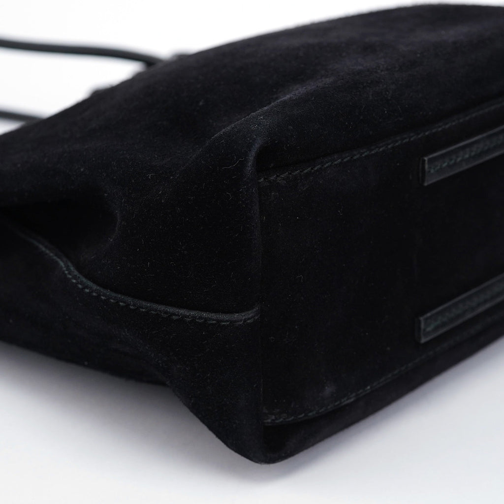101341 Black Suede Tote Bag